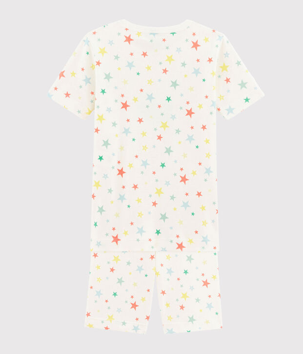 Pyjacourt petit gar&ccedil;on coupe tr&egrave;s ajust&eacute;e blanc/multicouleur
