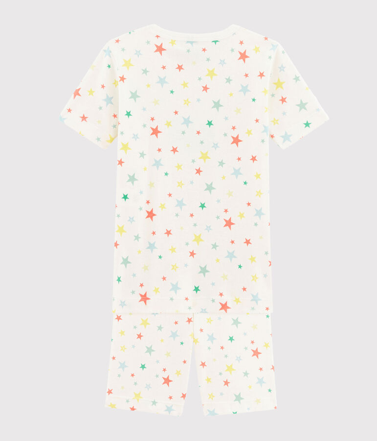 Pyjacourt petit gar&ccedil;on coupe tr&egrave;s ajust&eacute;e blanc MARSHMALLOW/blanc MULTICO