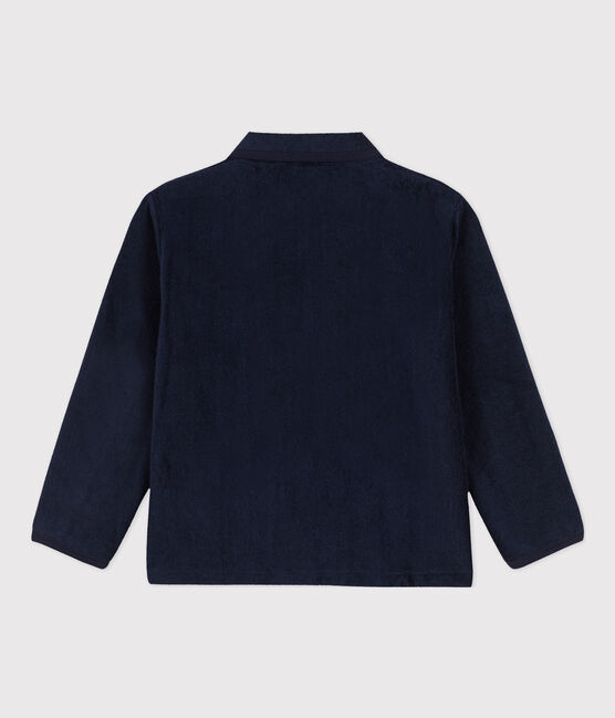 Robe de chambre en éponge enfant bleu SMOKING