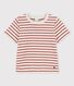 Tee-shirt manches courtes rayé en coton bio bébé