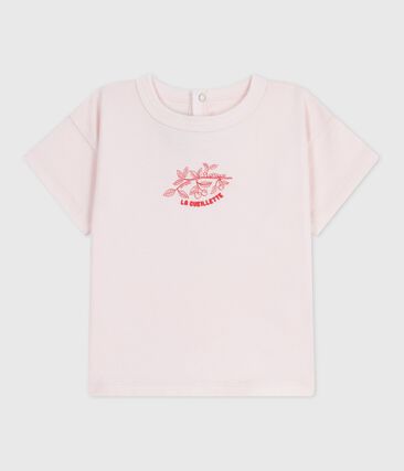T-shirt bébé en coton à manches courtes uni