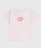 T-shirt bébé en coton à manches courtes uni rose FLEUR