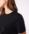 Tee-shirt l'Iconique manches courtes en côte unie femme noir BLACK