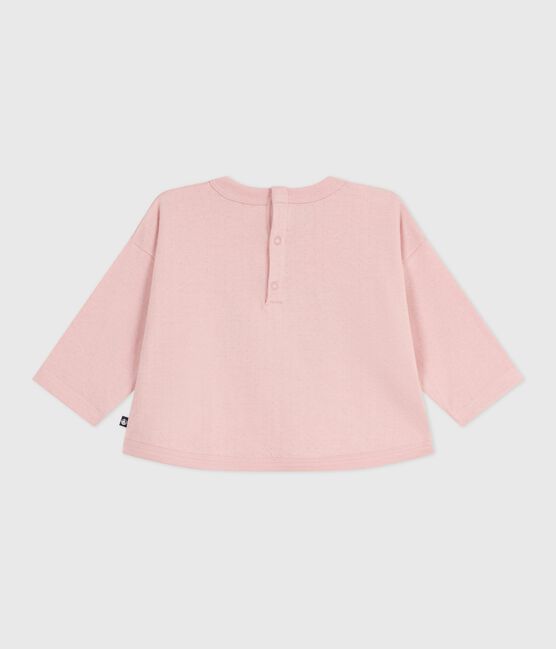 Tee-shirt bébé en coton à manches longues, motif chat rose JOLI
