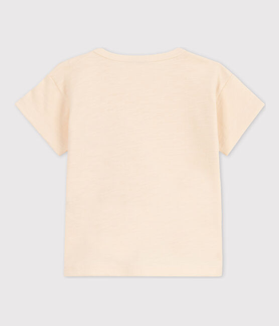 Tee-shirt manches courtes bébé en jersey flammé écru AVALANCHE