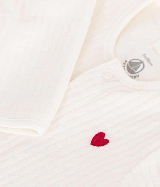 BODYJAMA UNISEX EN VELOURS blanc MARSHMALLOW