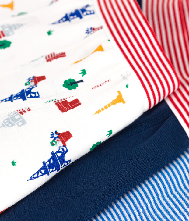 Lot de 3 boxers Paris en coton enfant multicouleur