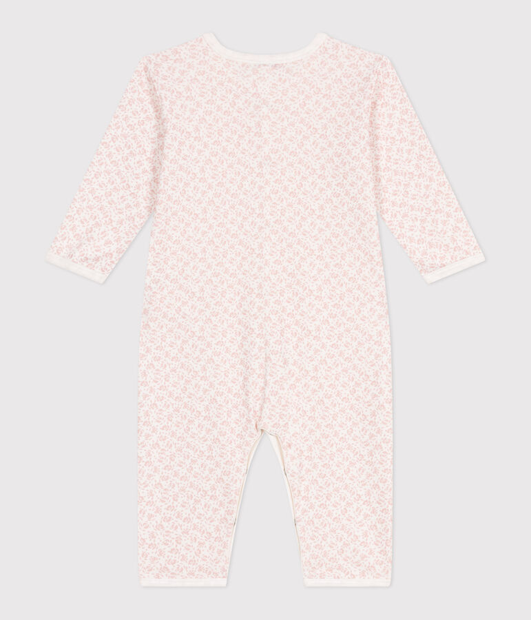 Pyjama b&eacute;b&eacute; en coton sans pieds fleuri MARSHMALLOW/ PANTY