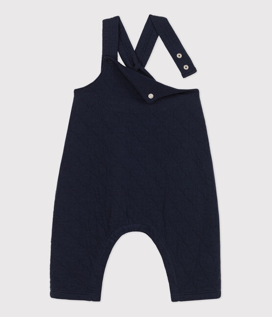 Salopette bébé matelassée en coton bleu SMOKING