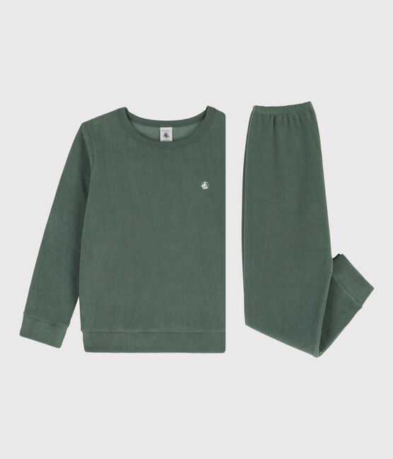 Pyjama en bouclette éponge grattée enfant vert VALLEE