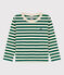 Tee-shirt manches longues en coton enfant garçon EVERGREEN/ AVALANCHE