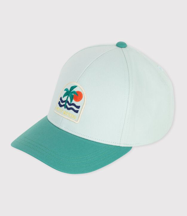 Casquette enfant en coton bleu/multicouleur