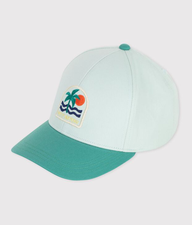 Casquette enfant en coton bleu/multicouleur