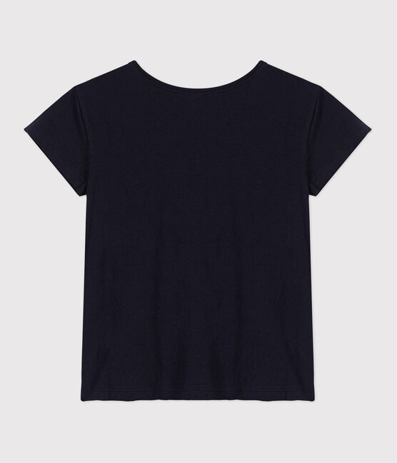 Tee-shirt LE DROIT en coton/lin Femme bleu SMOKING