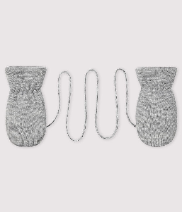 Moufles b&eacute;b&eacute; doubl&eacute;e micropolaire gris