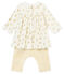 Robe legging bébé fille blanc MARSHMALLOW/jaune DORE