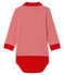 Body polo rayure milleraies bébé garçon rouge TERKUIT/blanc MARSHMALLOW