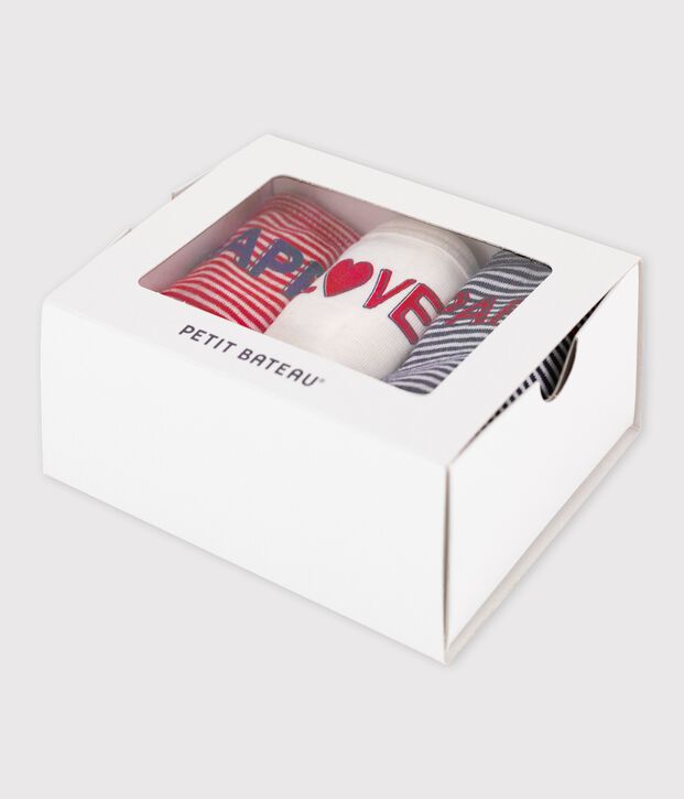 Lot de 3 culottes &agrave; rayures petite fille multicouleur