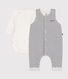 Ensemble combinaison et body en coton bébé