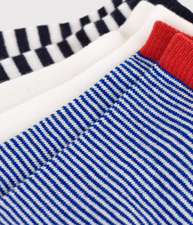 3 PAIRES DE CHAUSSETTES ENFANT EN COTON A RAYURES multicouleur