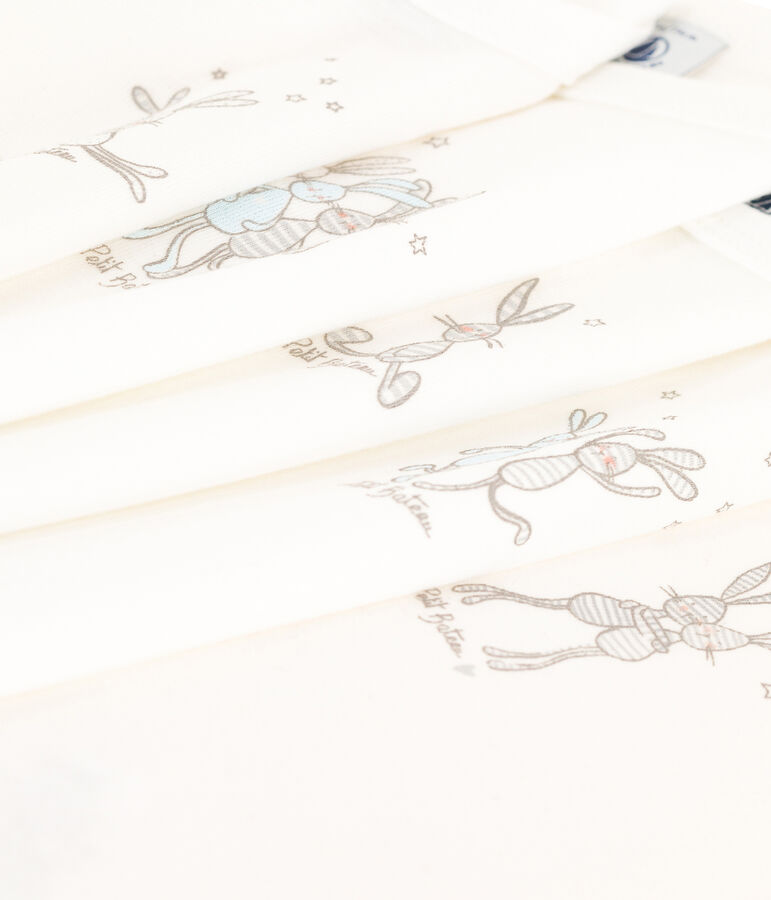 Lot de 5 bodies manches longues lapin b&eacute;b&eacute; en coton variante 1