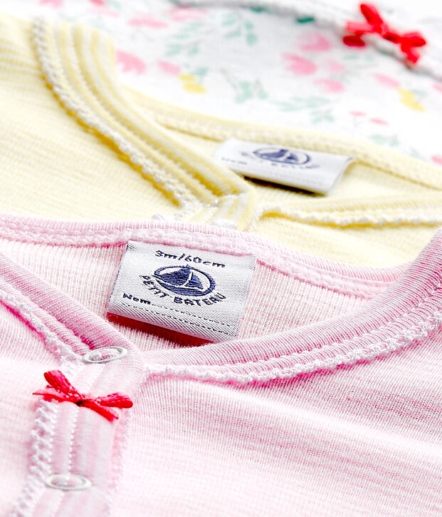 Lot de 3 dors bien b&eacute;b&eacute; fille blanc