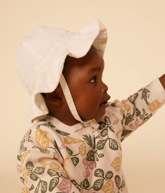 Capeline façonnée unie bébé fille blanc MARSHMALLOW