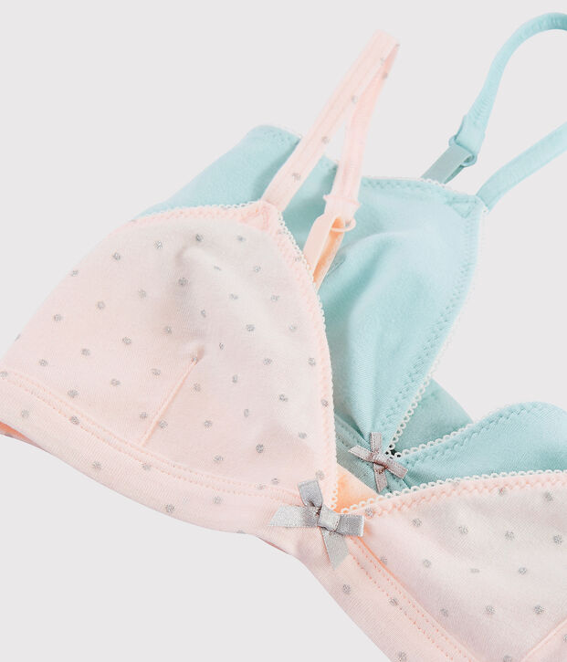 Lot de 2 soutiens-gorge &agrave; paillettes fille multicouleur