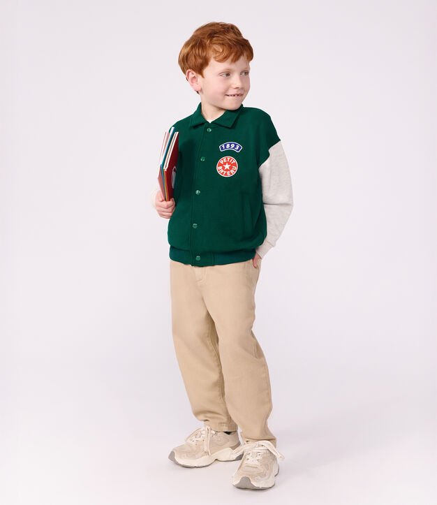 Pantalon 5 poches enfant en denim beige