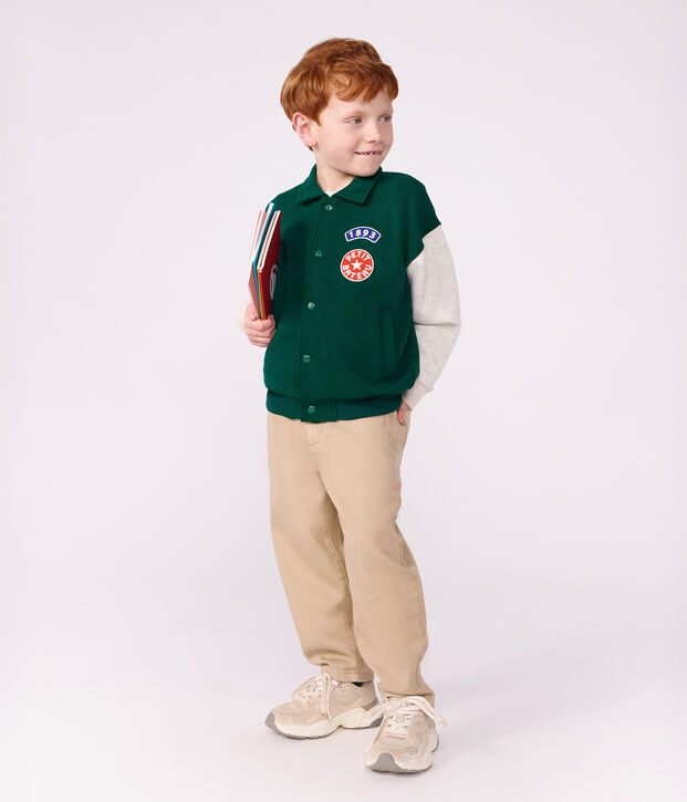 Pantalon 5 poches enfant en denim beige