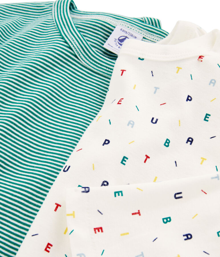 Duo de tee-shirts manches longues petit gar&ccedil;on multicouleur