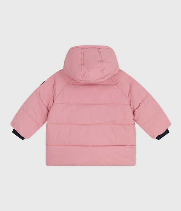 Doudoune b&eacute;b&eacute; en polyester uni rose