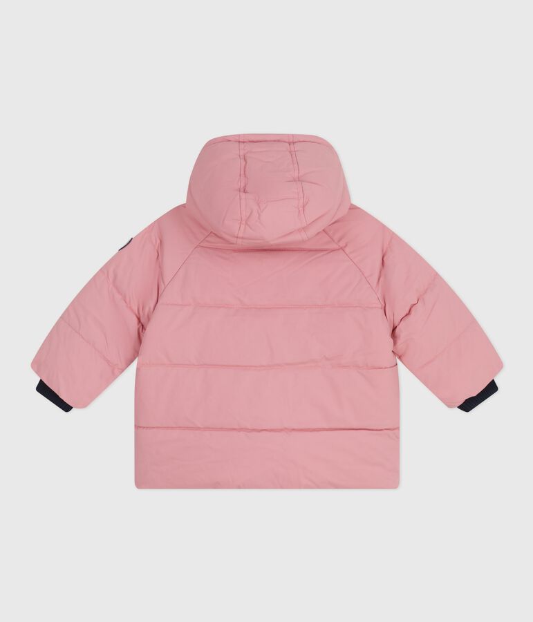 Doudoune b&eacute;b&eacute; en polyester uni rose