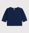 Tee-shirt manches longues bébé en coton bleu MEDIEVAL
