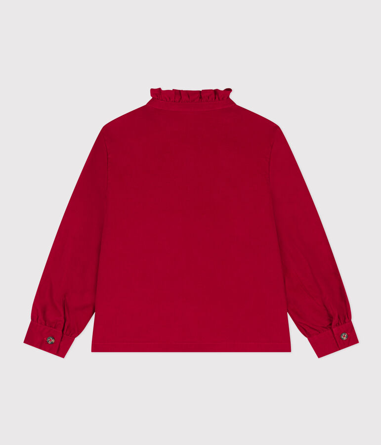 Blouse en velours fin enfant fille rouge CORRIDA
