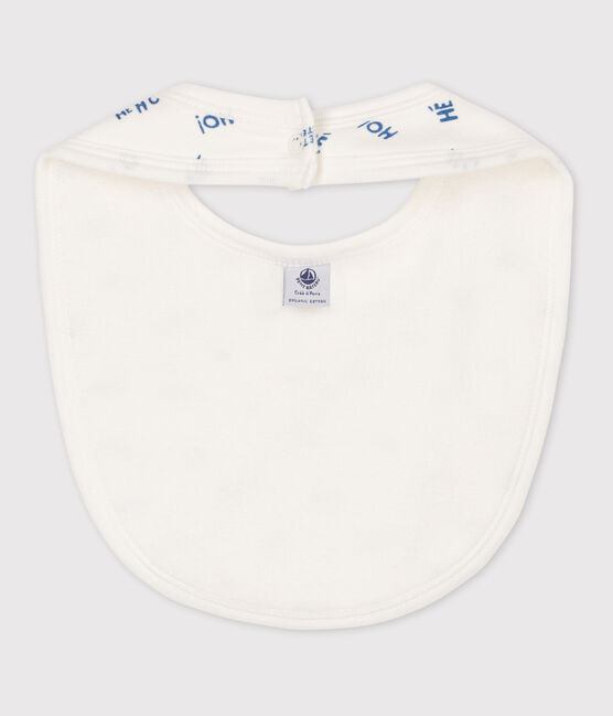 Bavoir imprimé bébé en coton blanc MARSHMALLOW/ CREPUSCULE