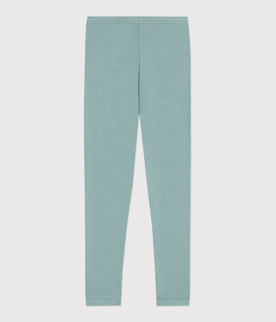 Legging enfant en coton uni vert PAUL
