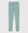 Legging enfant en coton uni vert PAUL