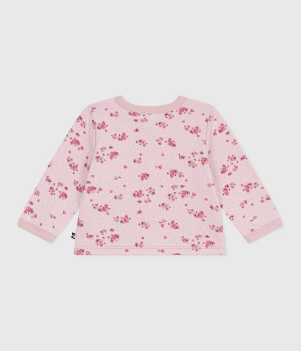 Cardigan b&eacute;b&eacute; en coton, imprim&eacute; &agrave; fleurs rose/multicouleur