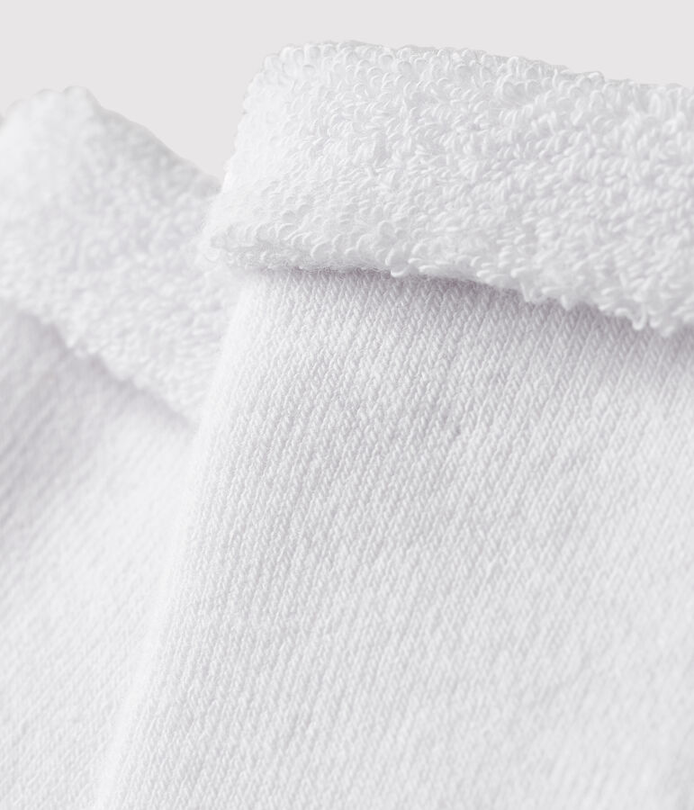 Chaussettes blanches b&eacute;b&eacute; en &eacute;ponge blanc