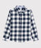 Chemise à carreaux enfant garçon bleu SMOKING/blanc MARSHMALLOW