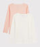Lot de 2 tee-shirts manches longues coeurs petite fille variante 1