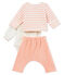 Ensemble 3 pièces bébé fille blanc MARSHMALLOW/rose ROSAKO CN
