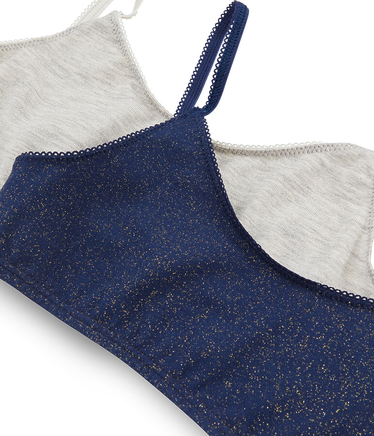 Duo de brassi&egrave;res petite fille multicouleur