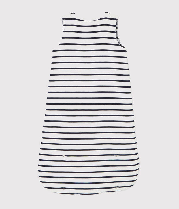 Gigoteuse &agrave; rayures r&eacute;versible b&eacute;b&eacute; en c&ocirc;te blanc/bleu