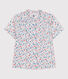 Blouse enfant en coton manches courtes fleurie