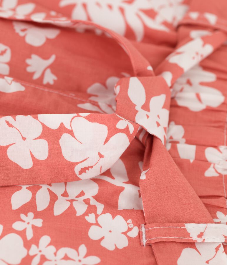 Short en popeline enfant fille rose PAPAYE/ MARSHMALLOW