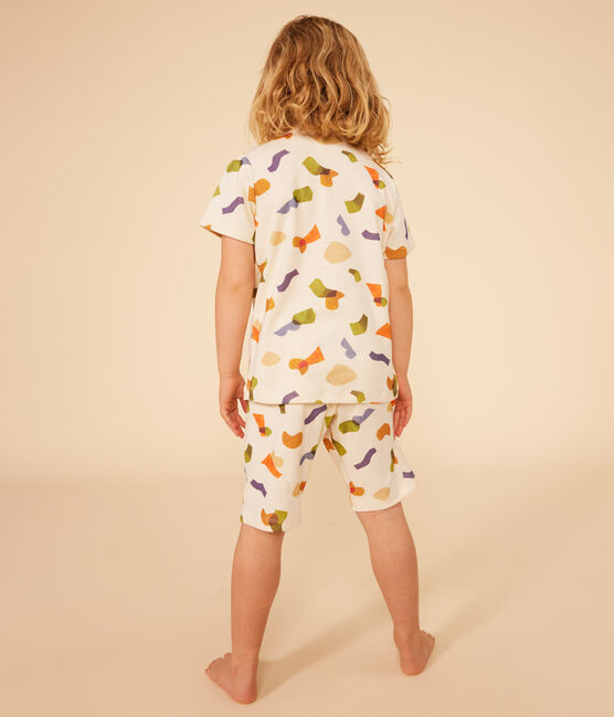 Pyjama short imprimé en coton enfant blanc AVALANCHE/ MULTICO