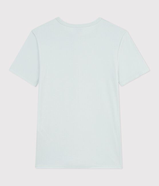 Tee-shirt femme en coton manches courtes uni bleu SPRAY