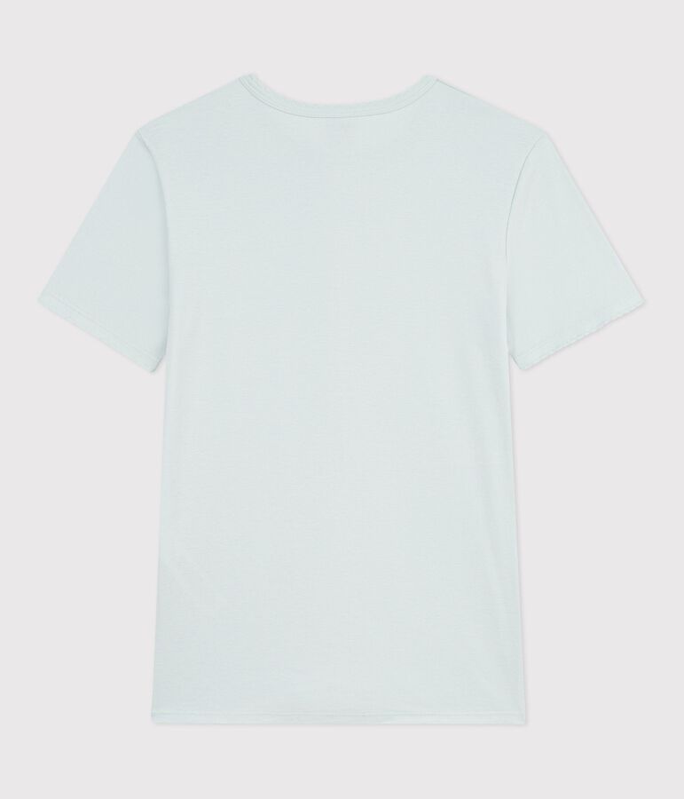 Tee-shirt femme en coton manches courtes uni bleu SPRAY